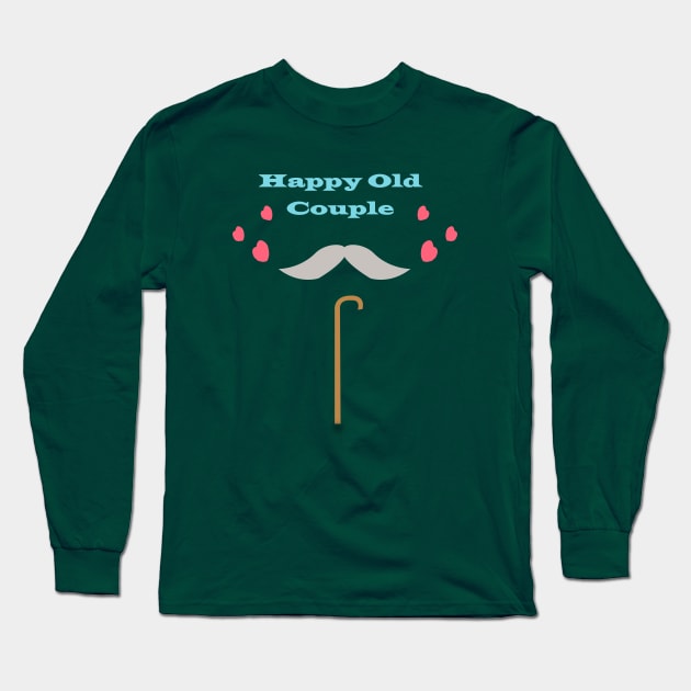 Happy Grandparents Day " Happy Old Couple " 2018 Long Sleeve T-Shirt by elzammar